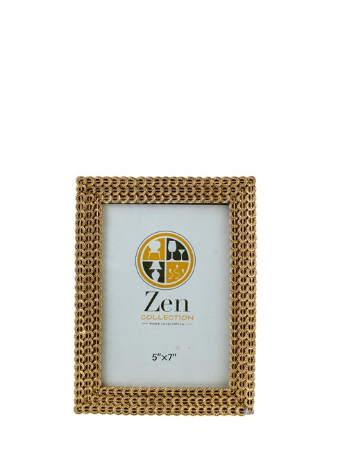 Κορνίζα Polyester Χρυσή Με Κυκλάκια 13x18εκ. Zen Collec