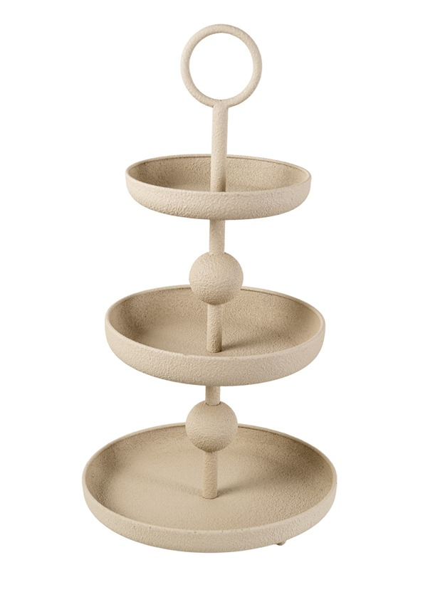 Ορντερβιέρα 3 Όροφη Μεταλλική Μπεζ 30x57εκ. Zen Collection 26.28.52972 (Υλικό: Μεταλλικό, Χρώμα: Μπεζ) - ZEN COLLECTION - 26.28.52972