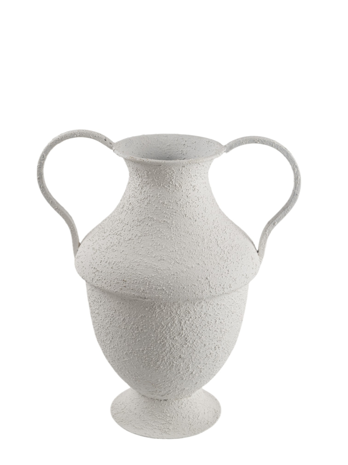 ZEN COLLECTION - ΣΗΜΑΝΤΙΚΟ: Σε περίπτωση διαφοράς τιμής από το κατάστημα ισχύει παντα και μόνο η τιμή του καταστήματος Βάζο-Αμφορέας Μεταλλικό Λευκός 27,5x20x32,5εκ. Zen Coll