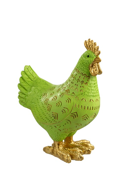 Διακοσμητικός Πασχαλινός Κόκορας Polyester Πράσινο-Χρυσό 14,5x9x18,5εκ. Zen Collection 26.7.52586 (Υλικό: Polyester, Χρώμα: Πράσινο ) - ZEN COLLECTION - 26.7.52586