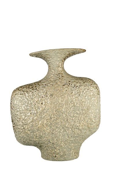 Βάζο Κεραμικό Σαγρέ Γκρι-Χρυσό 27,5x10x32,5εκ. Zen Collection 26.23.52950 (Υλικό: Κεραμικό, Χρώμα: Γκρι) - ZEN COLLECTION - 26.23.52950