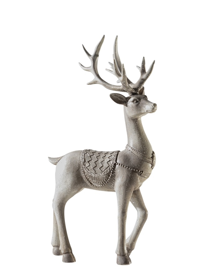 Χριστουγεννιάτικος Διακοσμητικός Τάρανδος Polyester Μπε