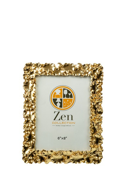 Κορνίζα Polyester Χρυσή Με Φύλλα 15x20εκ. Zen Collection 26.14.52756 (Υλικό: Polyester, Χρώμα: Χρυσό ) - ZEN COLLECTION - 26.14.52756