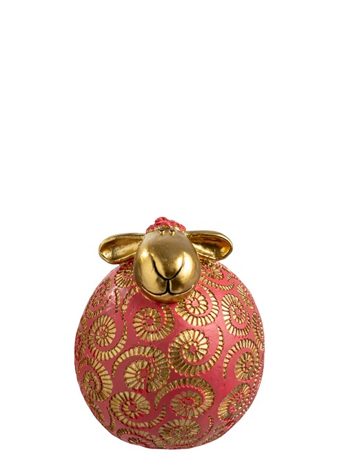 Διακοσμητικό Πασχαλινό Πρόβατο Polyester Φούξια-Χρυσό 13x11x12,5εκ. Zen Collection 26.7.52589 (Υλικό: Polyester, Χρώμα: Φούξια) - ZEN COLLECTION - 26.7.52589