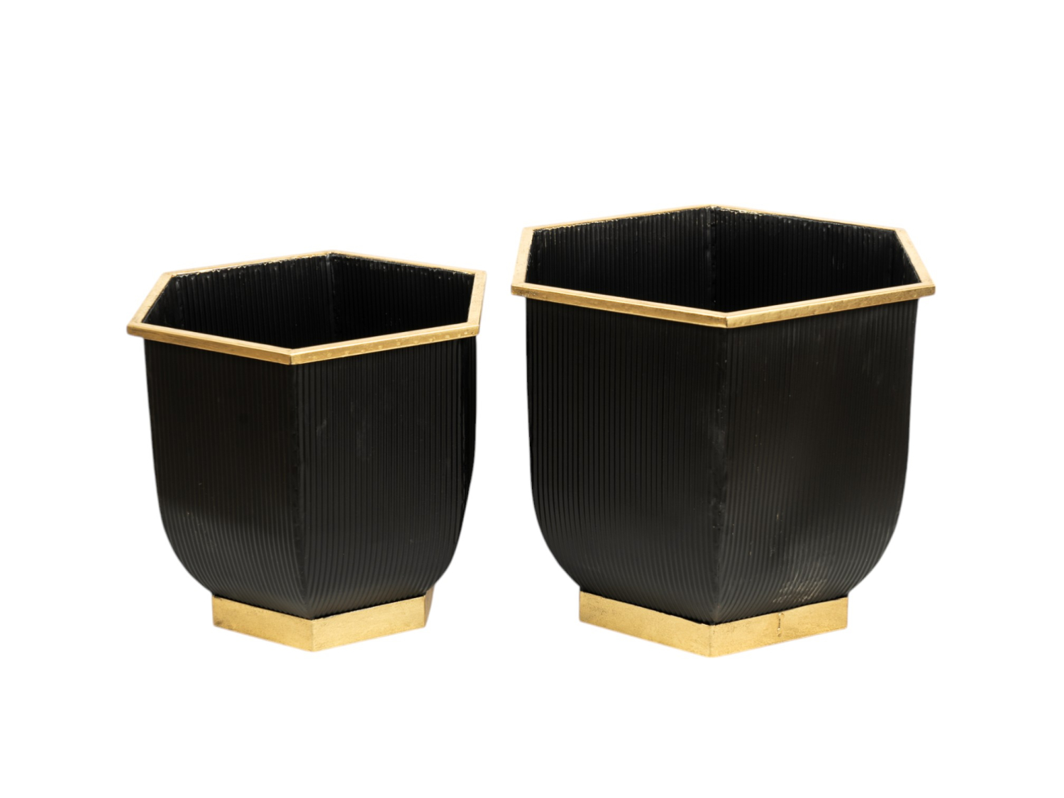 Κασπώ Σετ 2τμχ Μεταλλικό Χρυσό-Μαύρο 34x31,5x39,5εκ.-29