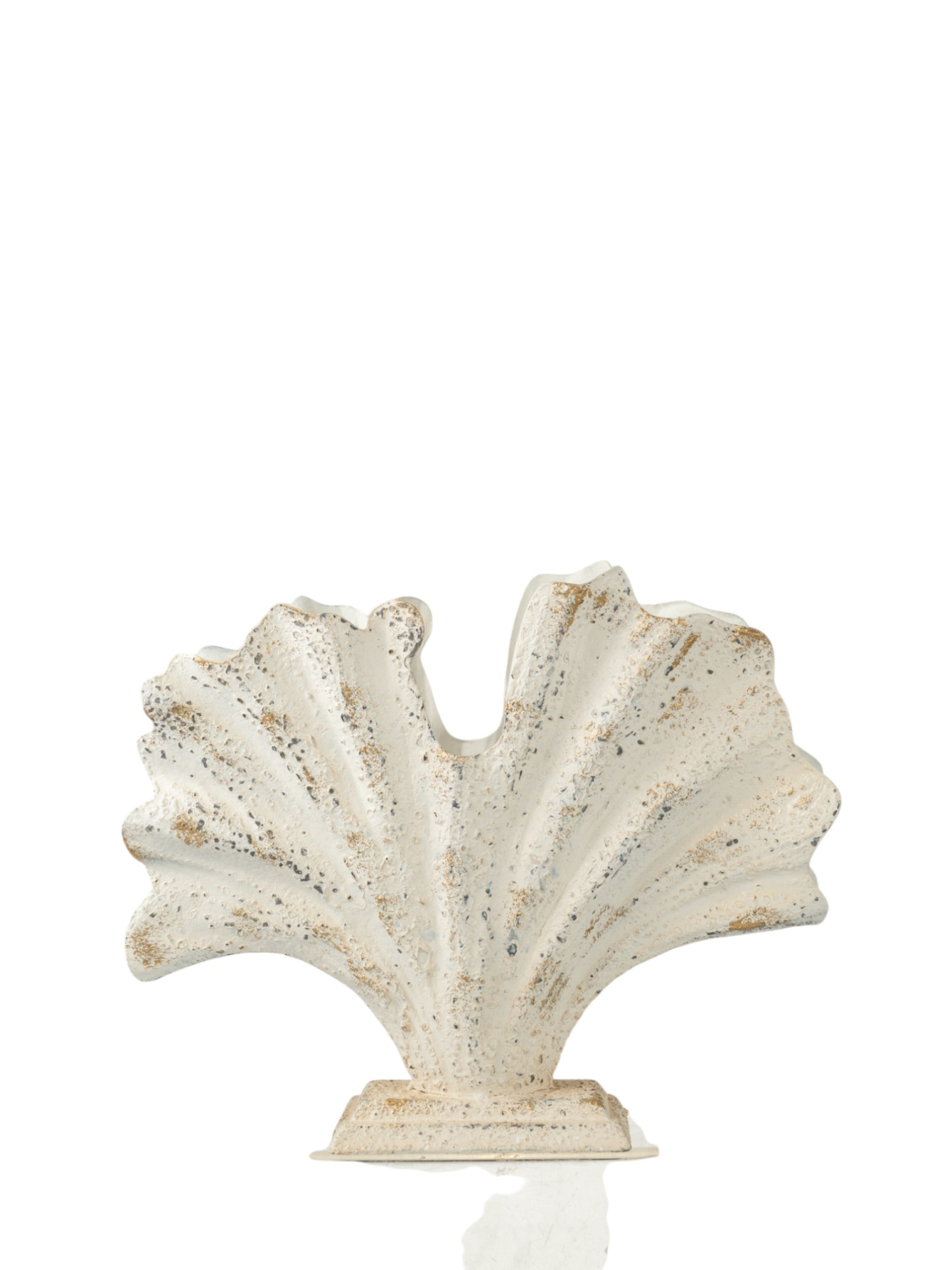 ZEN COLLECTION Βάζο Αχιβάδα Μεταλλικό Αντικέ Μπεζ-Χρυσό 34,5x15,5x28εκ. Zen Collection 25.3.51371 (Υλικό: Μεταλλικό, Χρώμα: Μπεζ) - ZEN COLLECTION - 25.3.51371