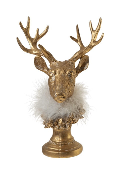 Χριστουγεννιάτικη Διακοσμητική Κεφαλή Ταράνδου Polyeste