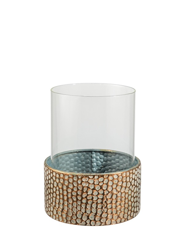 Κηροπήγιο Μεταλλικό Χρυσό Με Γυαλί 12,5x12,5x23,5εκ. Zen Collection 25.55.52288 (Υλικό: Μεταλλικό, Χρώμα: Χρυσό ) - ZEN COLLECTION - 25.55.52288