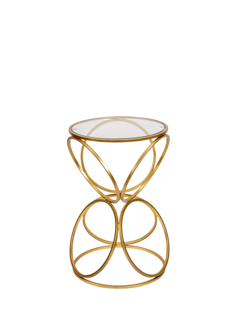 Έπιπλα σαλονιού 24home - ΣΗΜΑΝΤΙΚΟ: Σε περίπτωση διαφοράς τιμής από το κατάστημα ισχύει παντα και μόνο η τιμή του καταστήματος Τραπεζάκι Γυάλινο-Μεταλλικό Διάφανο-Χρυσό 36x56εκ. Zen