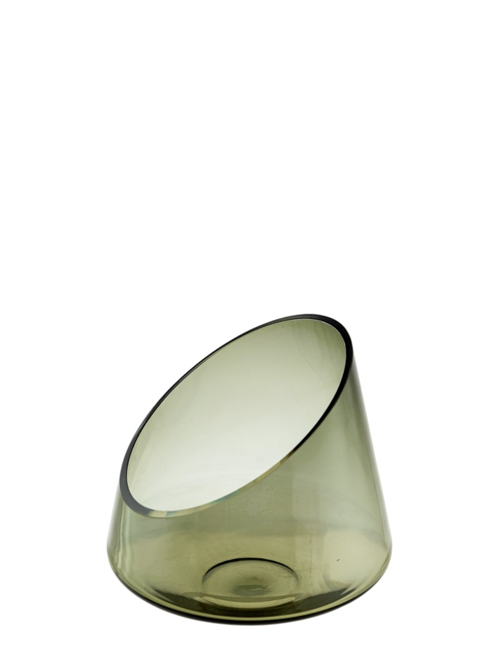 Κηροπήγιο Χειροποίητο Φυσητό Γυαλί Γκρι 19,8x19εκ. Zen 