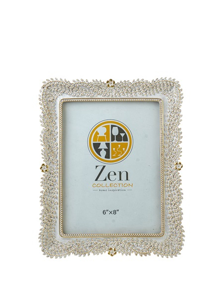 Κορνίζα Polyester Λευκή-Χρυσή 15x20εκ. Zen Collection 2