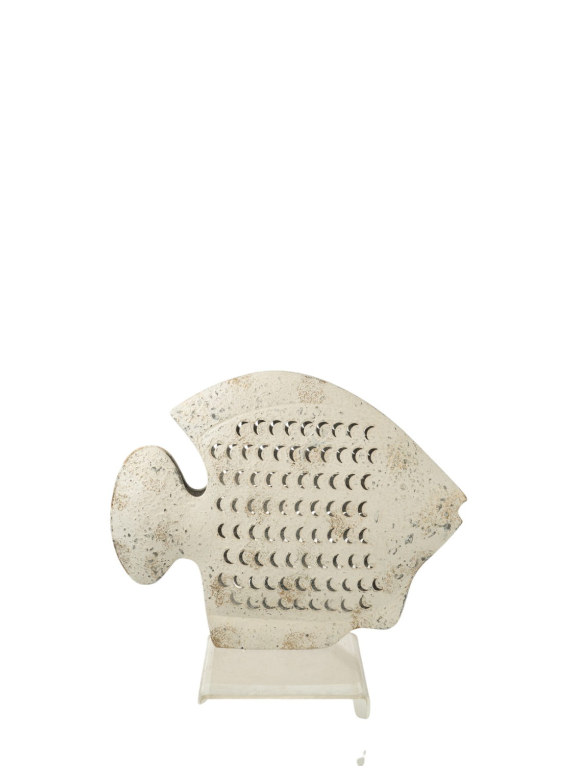 Διακοσμητικό Ψάρι Μεταλλικό Αντικέ Μπεζ-Χρυσό 40x7,5x30