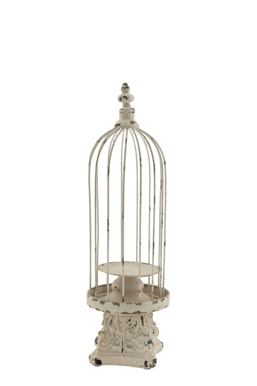 ZEN COLLECTION Κηροπήγιο Κλουβί Μεταλλικό Μπεζ Αντικέ 16x50εκ. Zen Collection 24.18.50044 (Υλικό: Μεταλλικό, Χρώμα: Μπεζ) - ZEN COLLECTION - 24.18.50044