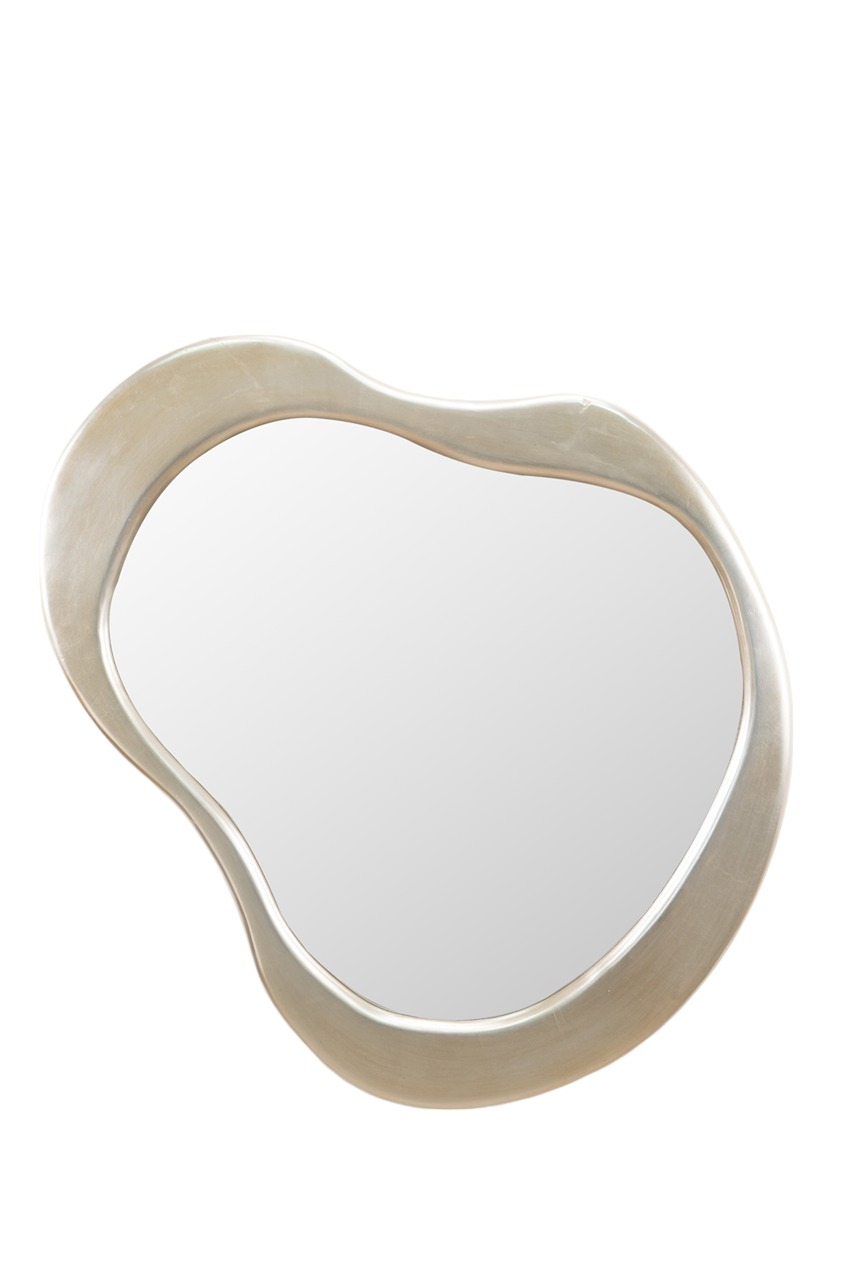 Καθρέπτες 24home - ΣΗΜΑΝΤΙΚΟ: Σε περίπτωση διαφοράς τιμής από το κατάστημα ισχύει παντα και μόνο η τιμή του καταστήματος Καθρέπτης Τοίχου Ξύλινος Ασημί Με Κορνίζα 81,1x2x102,9ε