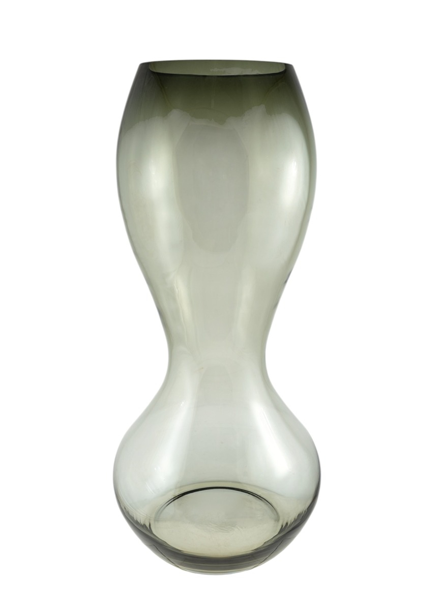 Βάζο Χειροποίητο Φυσητό Γυαλί Γκρι 23x30εκ. Zen Collect