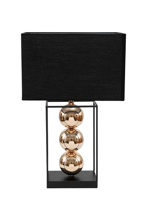 ZEN COLLECTION - ΣΗΜΑΝΤΙΚΟ: Σε περίπτωση διαφοράς τιμής από το κατάστημα ισχύει παντα και μόνο η τιμή του καταστήματος Φωτιστικό Επιτραπέζιο Μεταλλικό Μαύρο-Χρυσό 55εκ./20x34