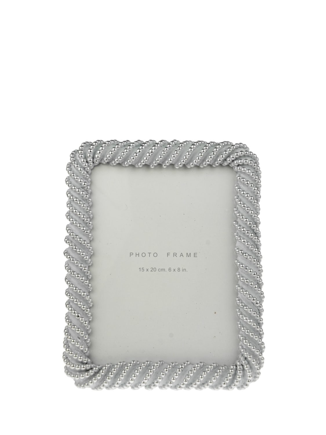 Κορνίζες 24home - ΣΗΜΑΝΤΙΚΟ: Σε περίπτωση διαφοράς τιμής από το κατάστημα ισχύει παντα και μόνο η τιμή του καταστήματος Κορνίζα Polyester Με Μπίλιες Ασημί-Λευκή 15x20εκ. Zen C