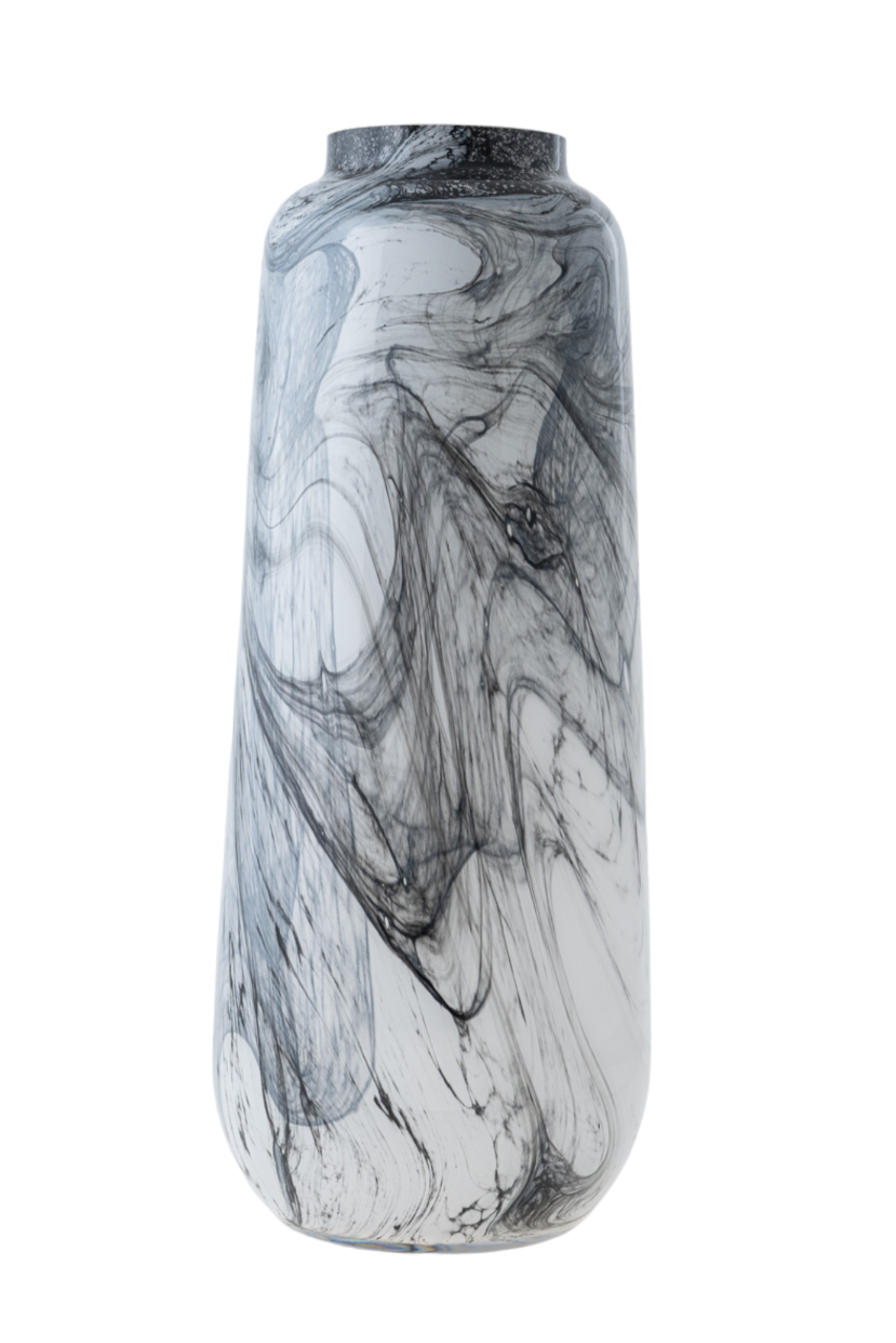 ZEN COLLECTION Βάζο Χειροποίητο Γυάλινο Γκρι 20,4x50εκ. Zen Collection 24.32.49832 (Υλικό: Γυαλί, Χρώμα: Γκρι) - ZEN COLLECTION - 24.32.49832