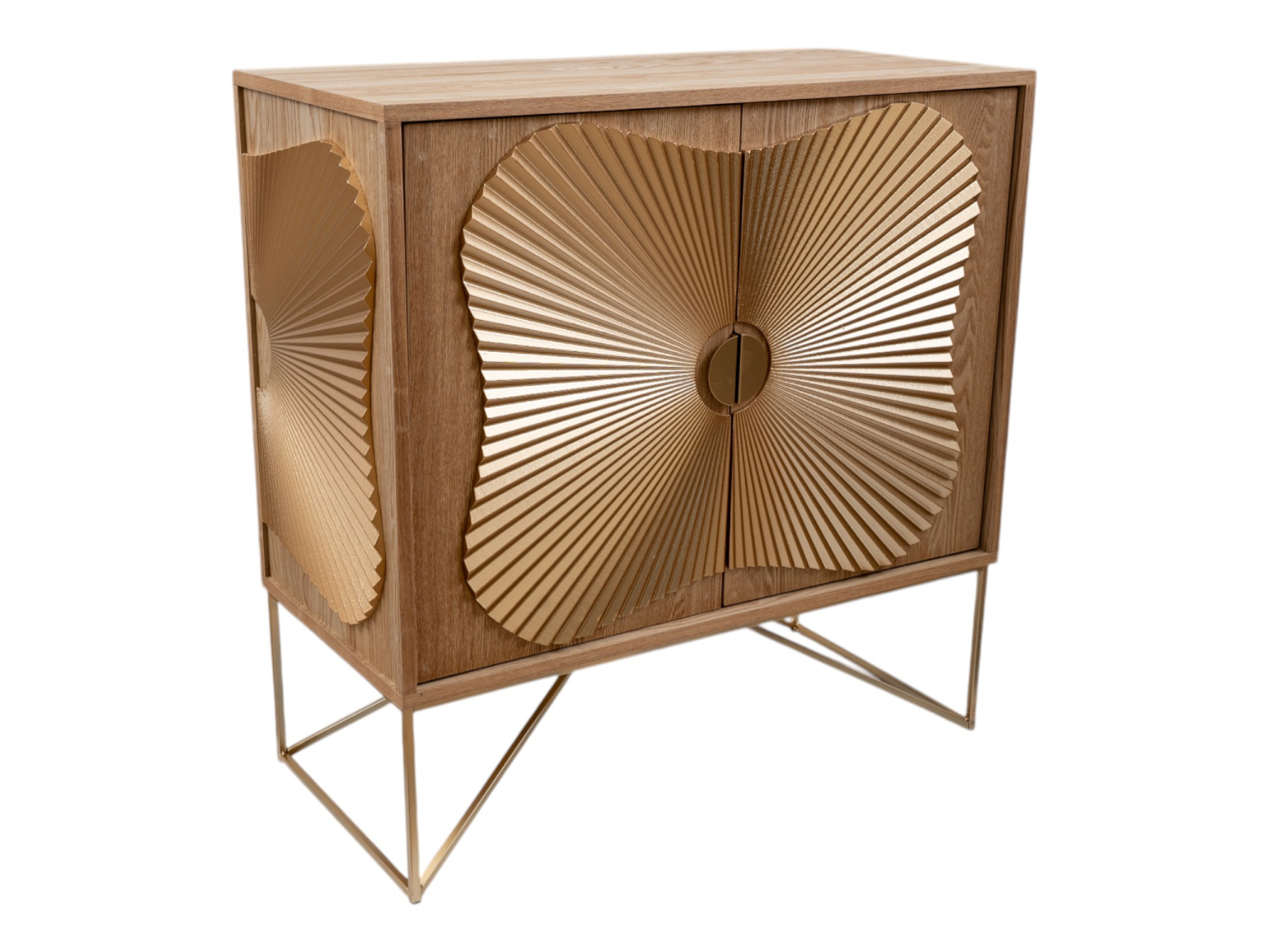 ZEN COLLECTION Μπουφές Mdf Καφέ-Χρυσός 78,5x38x80εκ. Zen Collection 24.39.51286 (Υλικό: Mdf, Χρώμα: Καφέ) - ZEN COLLECTION - 24.39.51286