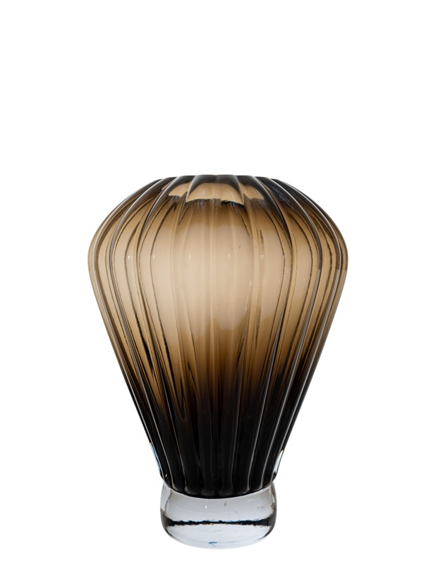 Βάζο Χειροποίητο Φυσητό Γυαλί Καφέ 22,5x30εκ. Zen Colle