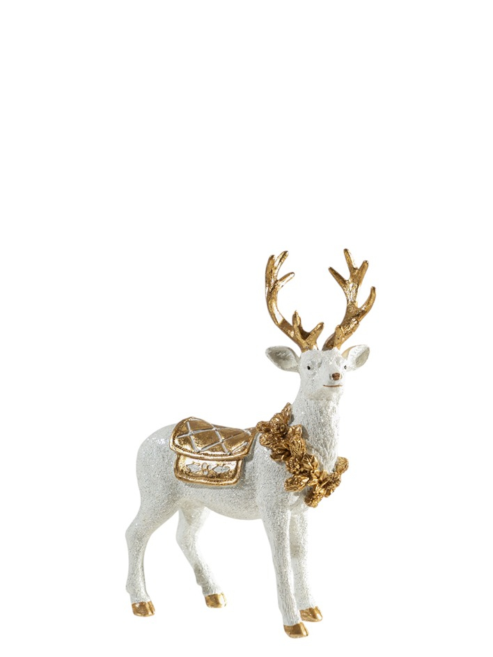 ZEN COLLECTION - ΣΗΜΑΝΤΙΚΟ: Σε περίπτωση διαφοράς τιμής από το κατάστημα ισχύει παντα και μόνο η τιμή του καταστήματος Χριστουγεννιάτικος Διακοσμητικός Τάρανδος Polyester Λευ