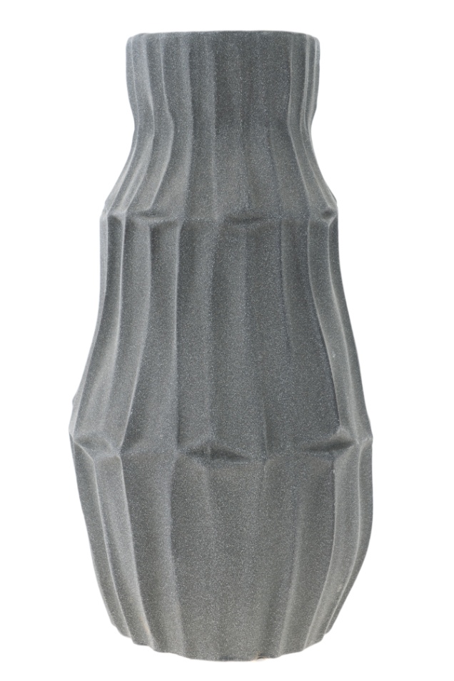 Βάζο Κεραμικό Γκρι 15x28,5εκ. Zen Collection 24.19.50013 (Υλικό: Κεραμικό, Χρώμα: Γκρι) - ZEN COLLECTION - 24.19.50013