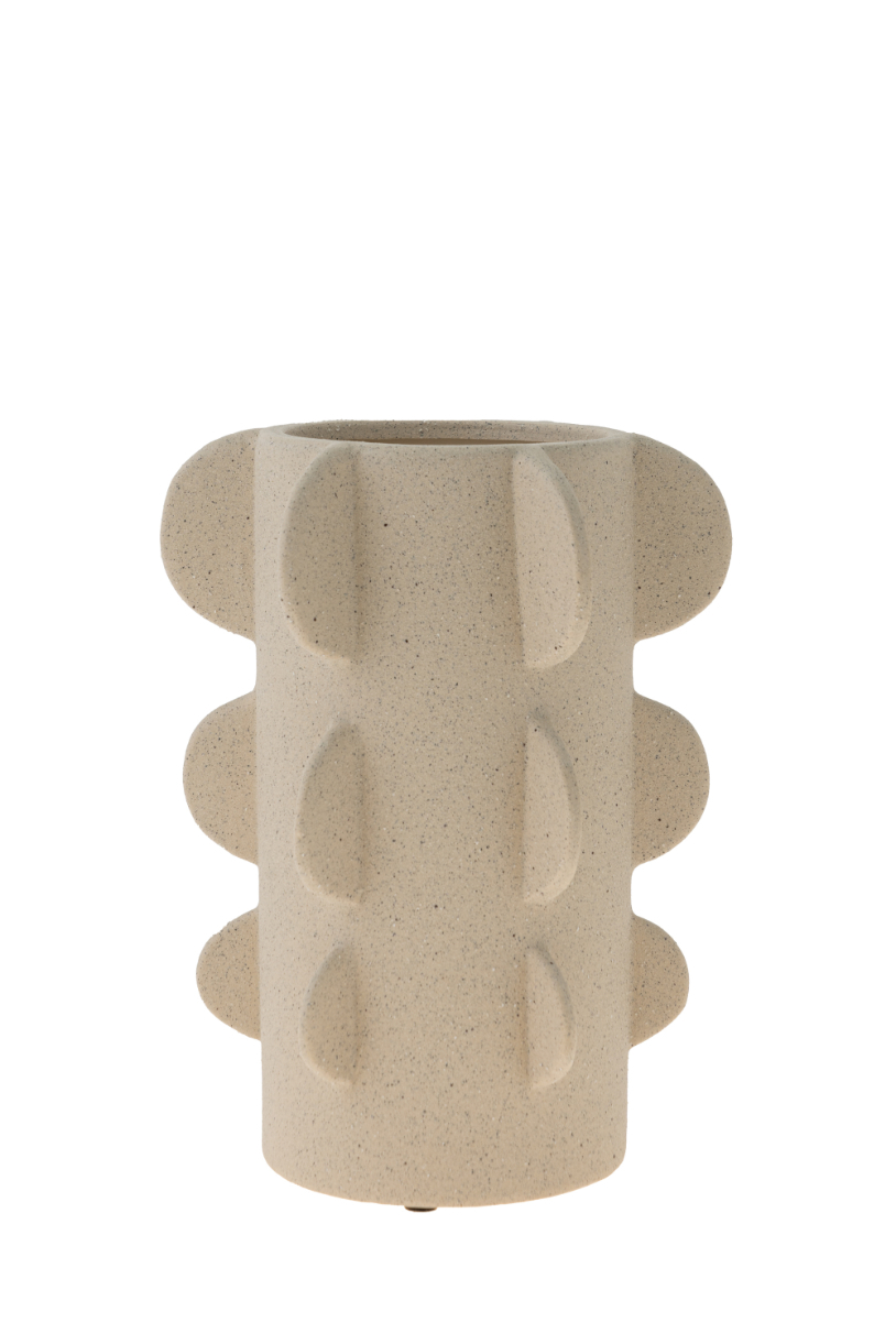 ZEN COLLECTION Βάζο Μπεζ 18x16,5x23,5εκ. Zen Collection 24.21.50185 (Χρώμα: Μπεζ) - ZEN COLLECTION - 24.21.50185