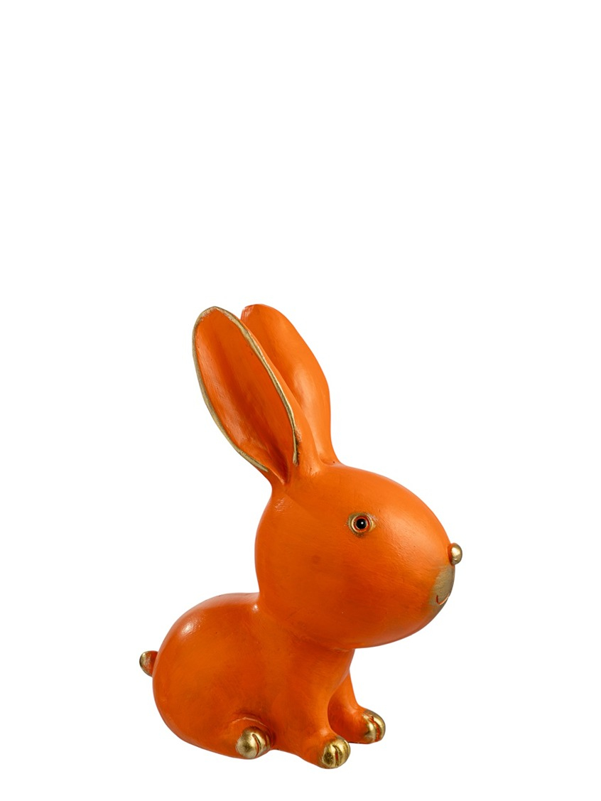 Διακοσμητικός Πασχαλινός Λαγός Polyester Πορτοκαλί 12,5x6,5x17εκ. Zen Collection 26.7.52600 (Υλικό: Polyester, Χρώμα: Πορτοκαλί) - ZEN COLLECTION - 26.7.52600
