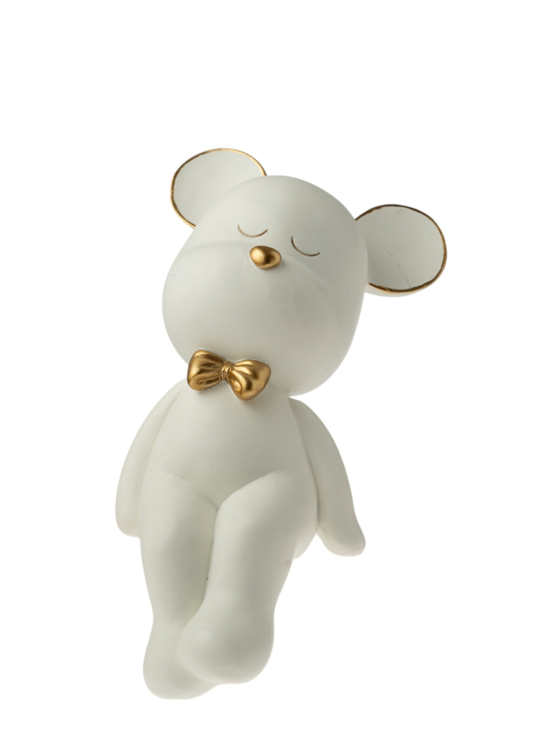 Διακοσμητικό Επιτραπέζιο Αρκουδάκι Polyresin Λευκό 12,5
