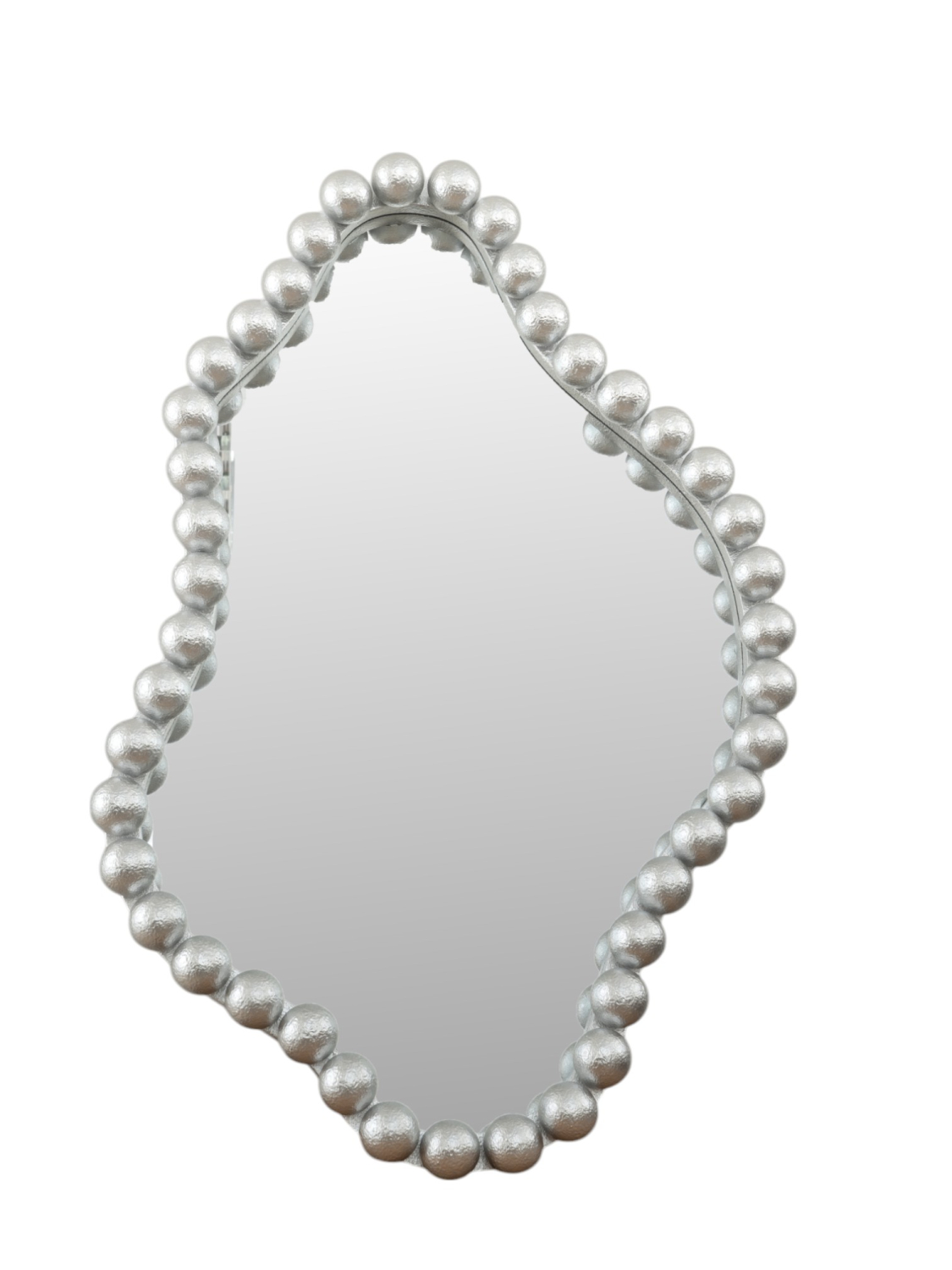 ZEN COLLECTION Καθρέπτης Ξύλινος Με Μπίλιες Ασημί 61x7x91,5εκ. Zen Collection 25.18.51623 (Υλικό: Ξύλο, Χρώμα: Ασημί ) - ZEN COLLECTION - 25.18.51623