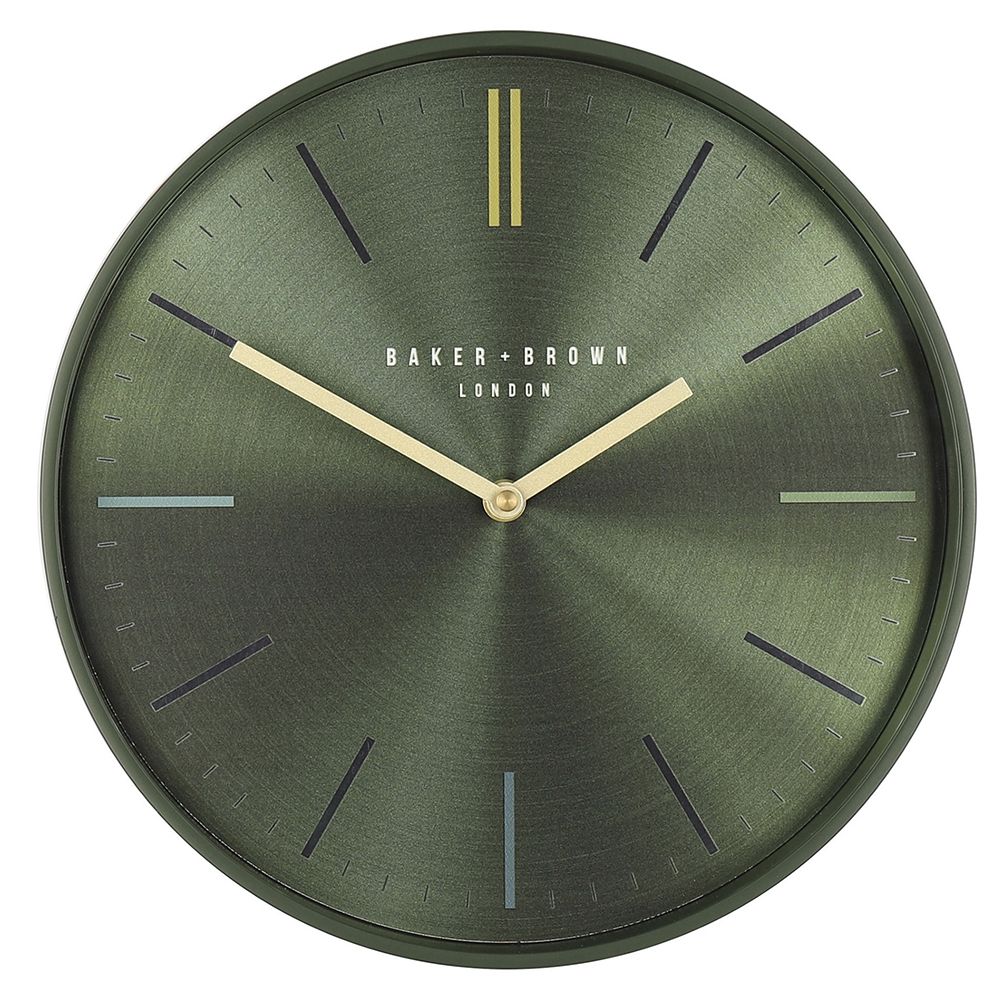 Ρολόι Τοίχου Baker Brown Πράσινο iliadis 30εκ. 76461 (Χρώμα: Πράσινο ) - Iliadis - il_76461
