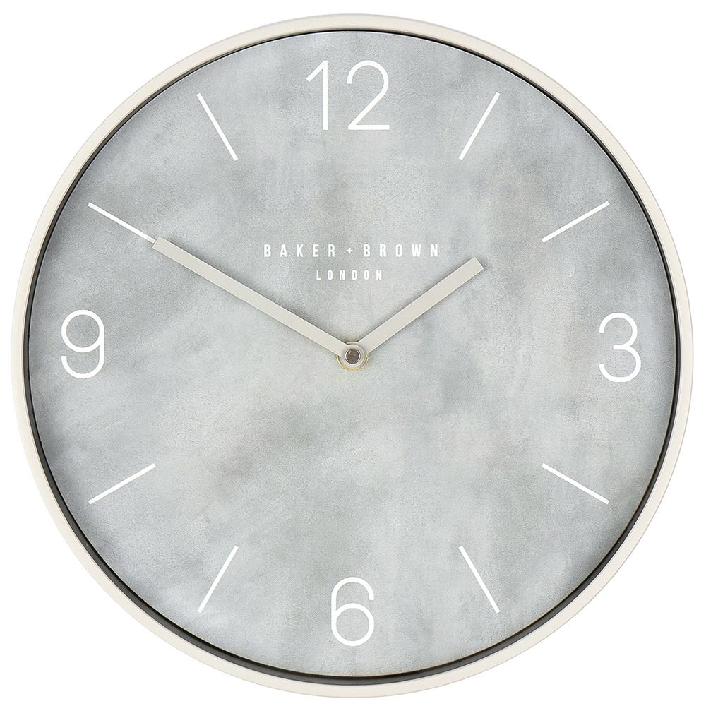 Ρολόι Τοίχου Baker Brown Γκρι iliadis 30εκ. 76465 (Χρώμα: Γκρι) - Iliadis - il_76465