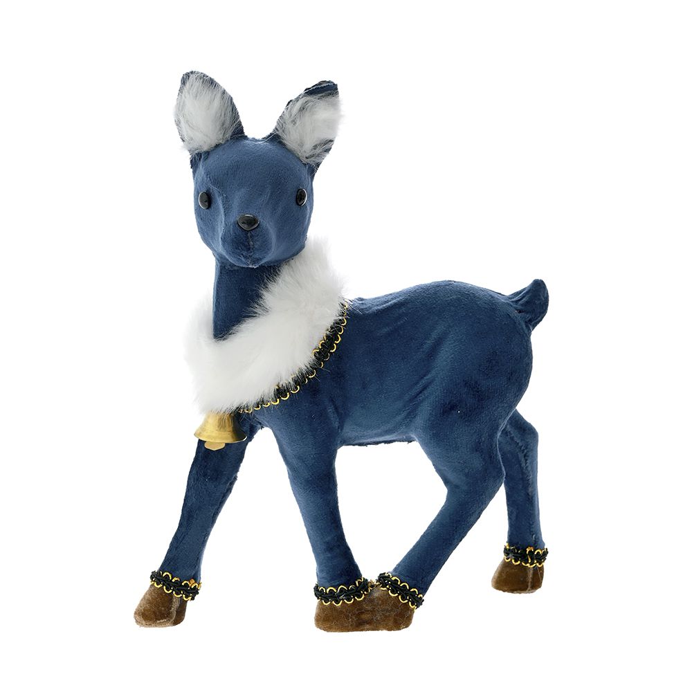 Χριστουγεννιάτικο Διακοσμητικό Ελαφάκι Μπλε iliadis 18x