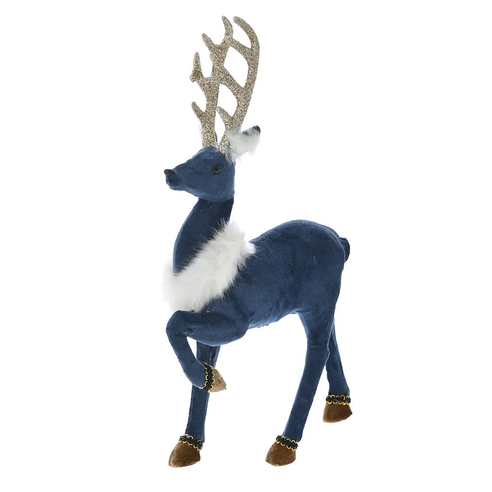 Iliadis - ΣΗΜΑΝΤΙΚΟ: Σε περίπτωση διαφοράς τιμής από το κατάστημα ισχύει παντα και μόνο η τιμή του καταστήματος Χριστουγεννιάτικο Διακοσμητικό Ελάφι Μπλε-Χρυσό iliadis