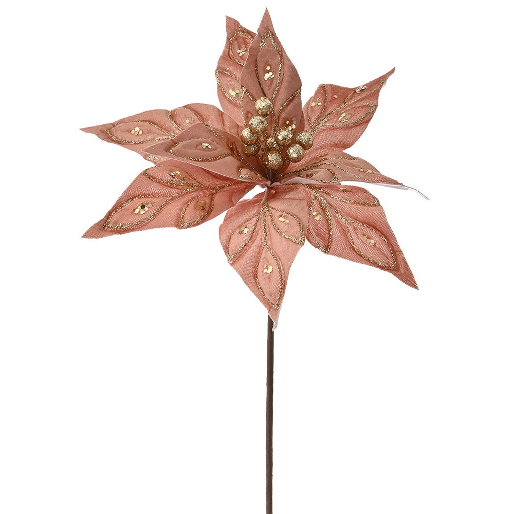 Χριστουγεννιάτικο Αλεξανδρινό Ροζ-Χρυσό iliadis 50εκ. 7