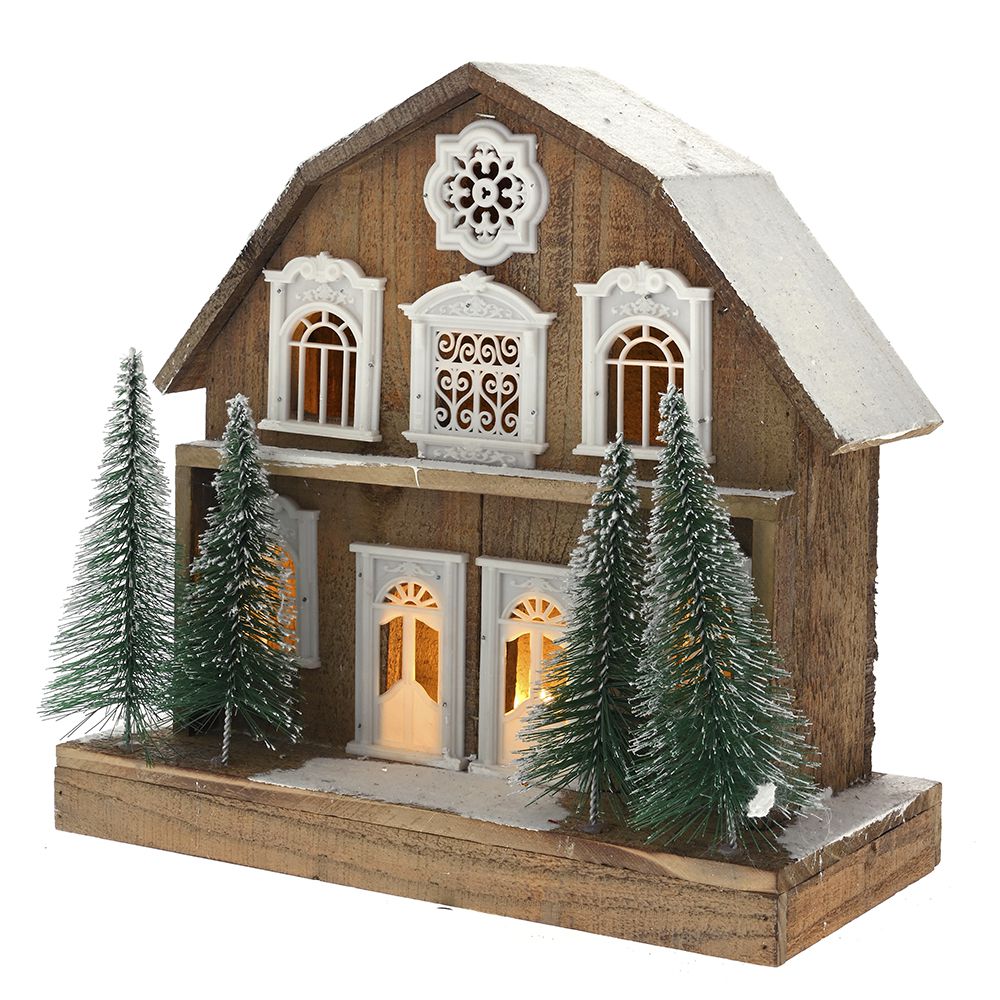 Iliadis - ΣΗΜΑΝΤΙΚΟ: Σε περίπτωση διαφοράς τιμής από το κατάστημα ισχύει παντα και μόνο η τιμή του καταστήματος Χριστουγεννιάτικο Διακοσμητικό Σπίτι Με Led Καφέ 35x16x