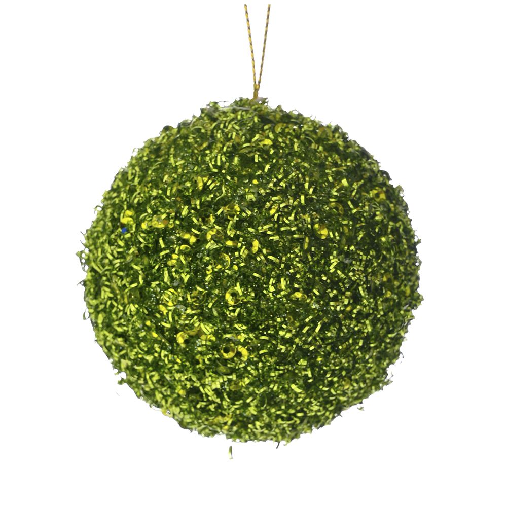 Iliadis - ΣΗΜΑΝΤΙΚΟ: Σε περίπτωση διαφοράς τιμής από το κατάστημα ισχύει παντα και μόνο η τιμή του καταστήματος Χριστουγεννιάτικη Μπάλα Polyfoam Λαχανί Glitter 6εκ. il