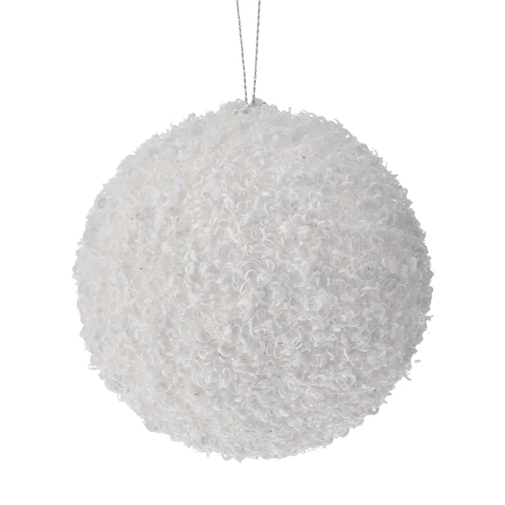 Iliadis - ΣΗΜΑΝΤΙΚΟ: Σε περίπτωση διαφοράς τιμής από το κατάστημα ισχύει παντα και μόνο η τιμή του καταστήματος Χριστουγεννιάτικη Μπάλα Polyfoam Λευκή Glitter 8εκ. ili
