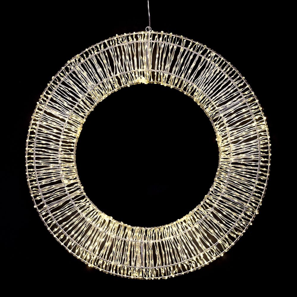 Iliadis Χριστουγεννιάτικο Στεφάνι Κρεμαστό Φωτiζόμενο Με Led Φ60x7εκ. iliadis 83793 - Iliadis - il_83793