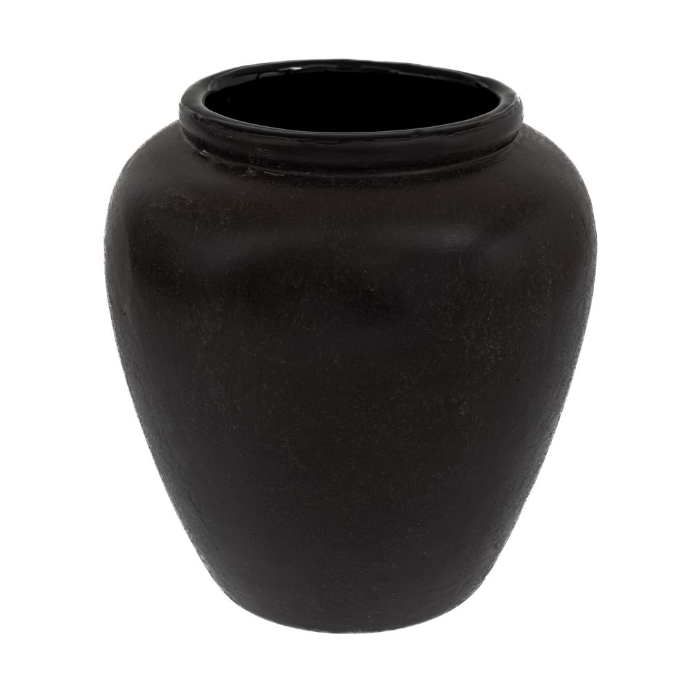 Iliadis Διακοσμητικό Βάζο Κεραμικό Μαύρο 22x22x24εκ. iliadis 88087 (Υλικό: Κεραμικό, Χρώμα: Μαύρο) - Iliadis - il_88087