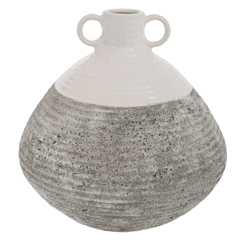 Iliadis Βάζο Stone Κεραμικό Λευκό 25x25x24εκ. iliadis 88070 (Υλικό: Κεραμικό, Χρώμα: Λευκό) - Iliadis - il_88070