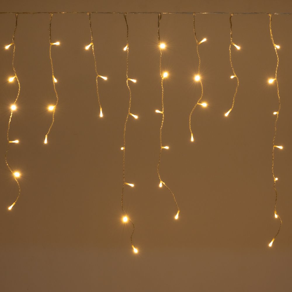 Iliadis - ΣΗΜΑΝΤΙΚΟ: Σε περίπτωση διαφοράς τιμής από το κατάστημα ισχύει παντα και μόνο η τιμή του καταστήματος Λαμπάκια-Κουρτίνα Σταλακτίτης 150 Led Ζεστό Λευκό Φως Ε