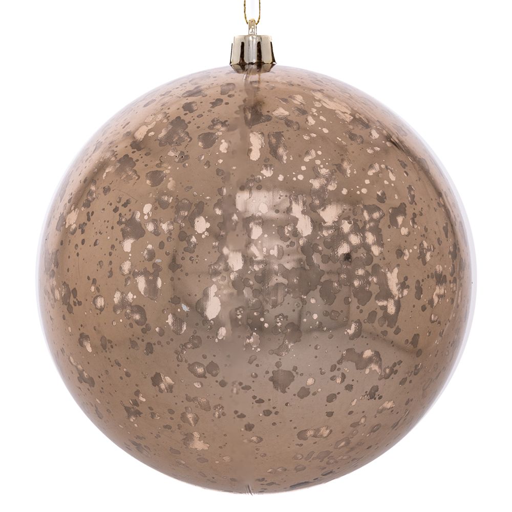 Χριστουγεννιάτικη Μπάλα Πλαστική Αντικέ Σαμπανί 12εκ. i