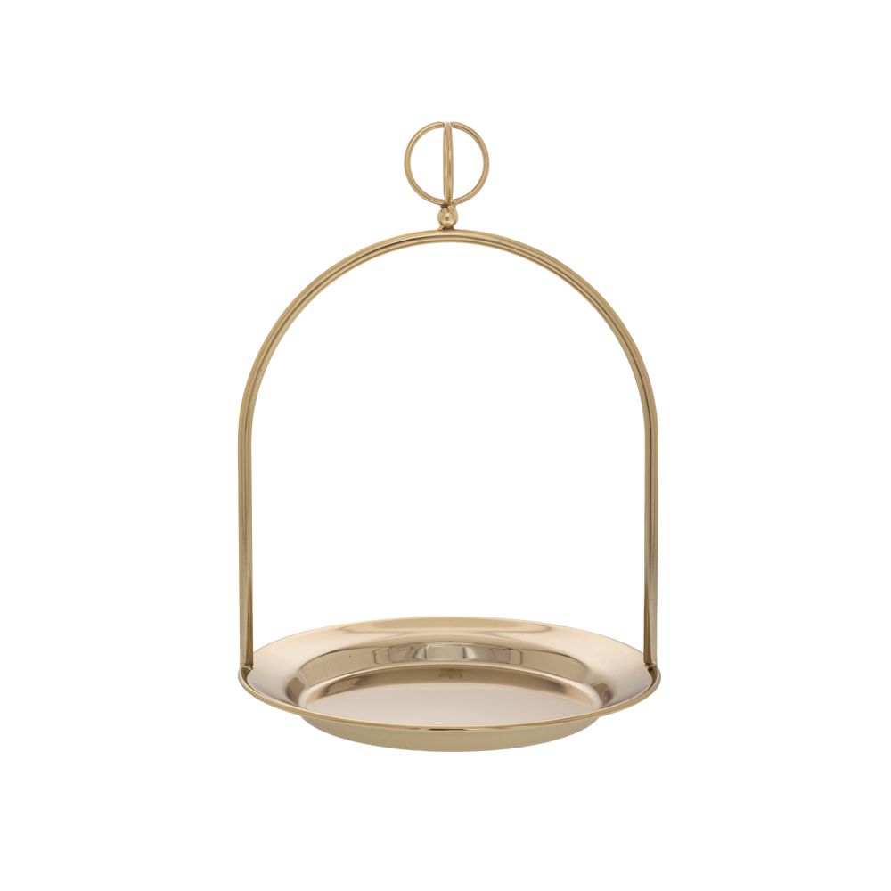 Διακοσμητικά και αξεσουαρ κουζίνας 24home - ΣΗΜΑΝΤΙΚΟ: Σε περίπτωση διαφοράς τιμής από το κατάστημα ισχύει παντα και μόνο η τιμή του καταστήματος Δίσκος Σερβιρίσματος Μεταλλικός Χρυσός Με Χερούλι Φ24x3