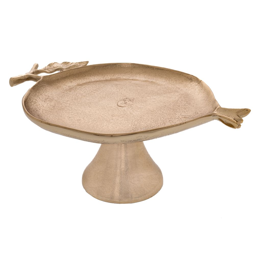 Διακοσμητικά Επιτραπέζια 24home - ΣΗΜΑΝΤΙΚΟ: Σε περίπτωση διαφοράς τιμής από το κατάστημα ισχύει παντα και μόνο η τιμή του καταστήματος Διακοσμητικός Δίσκος Ρόδι Αλουμινίου Χρυσός Φ31x22εκ. i