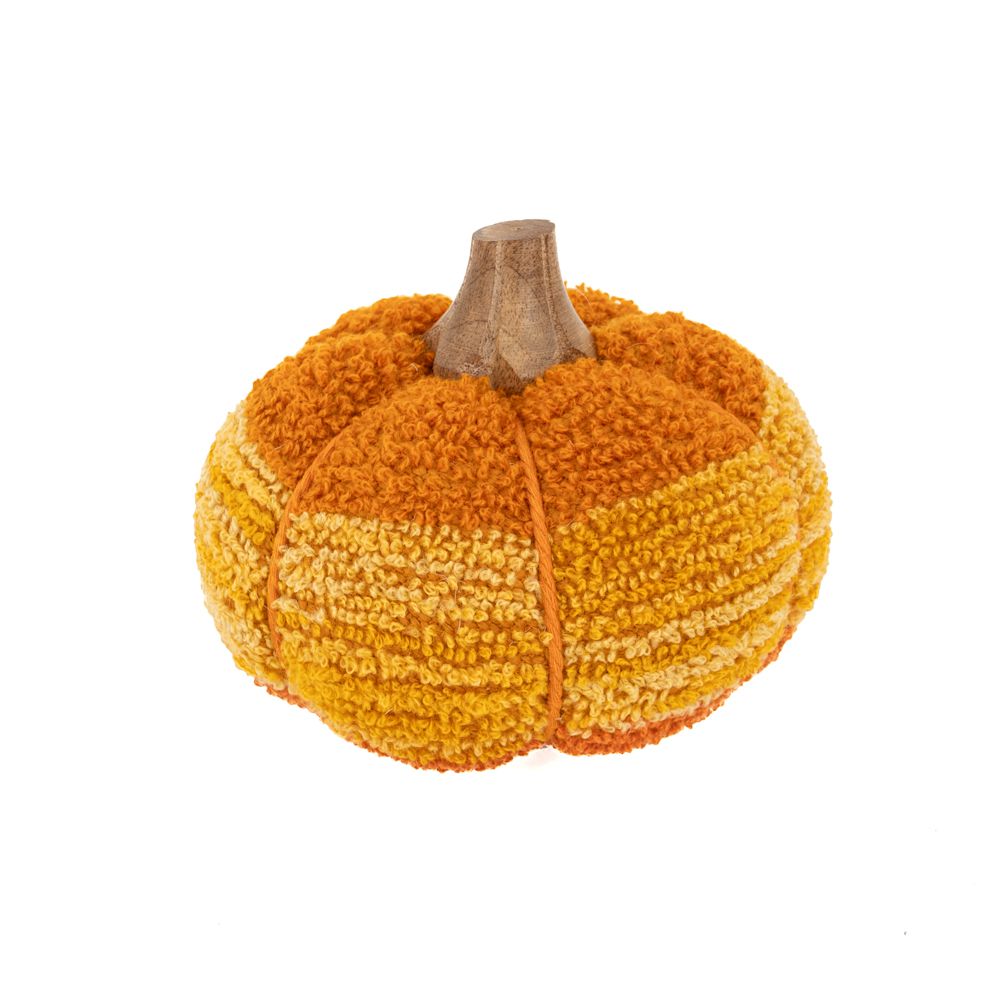 Διακοσμητικά Επιτραπέζια 24home - ΣΗΜΑΝΤΙΚΟ: Σε περίπτωση διαφοράς τιμής από το κατάστημα ισχύει παντα και μόνο η τιμή του καταστήματος Διακοσμητική Κολοκύθα Υφασμάτινη Κίτρινη-Πορτοκαλί 15x1