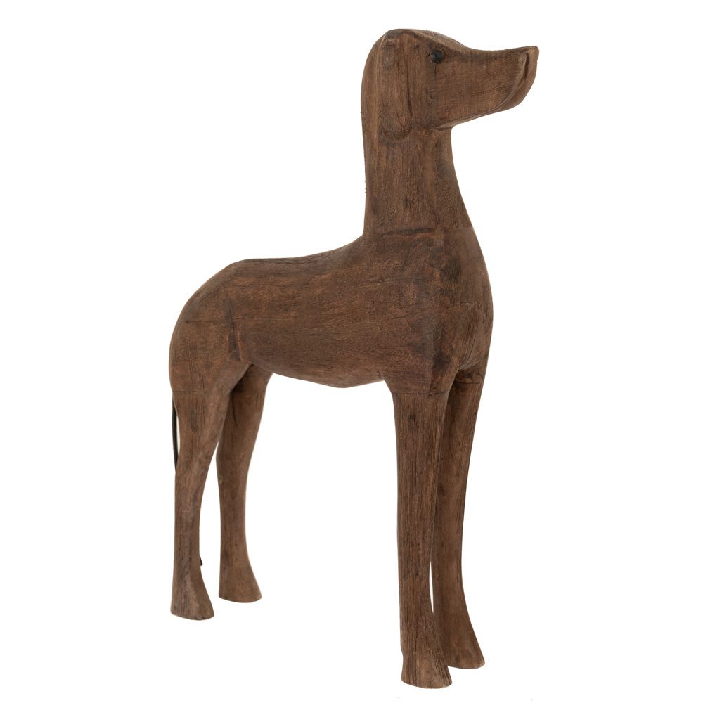 Διακοσμητικά Επιτραπέζια 24home - ΣΗΜΑΝΤΙΚΟ: Σε περίπτωση διαφοράς τιμής από το κατάστημα ισχύει παντα και μόνο η τιμή του καταστήματος Διακοσμητική Φιγούρα Σκύλου Ξύλινη Καφέ 42x10x57εκ. ili