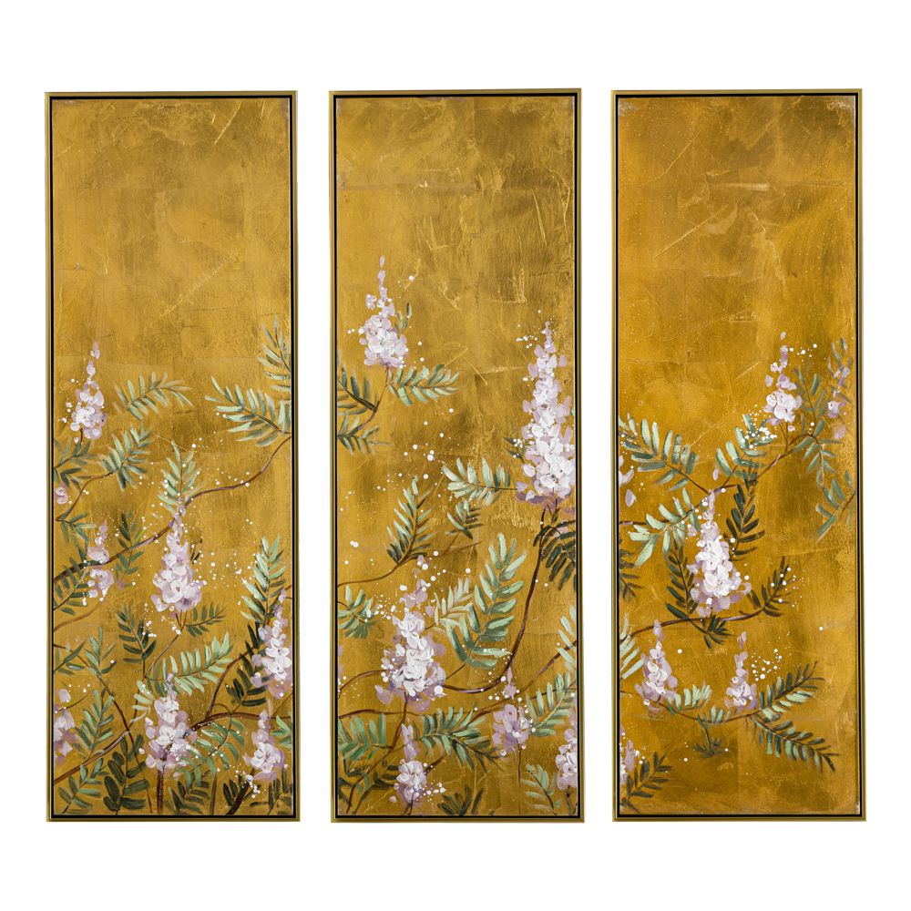 Iliadis Πίνακας Ελαιογραφία Τρίπτυχος Gold Foil 120x120εκ. iliadis 89128 (Χρώμα: Χρυσό ) - Iliadis - il_89128