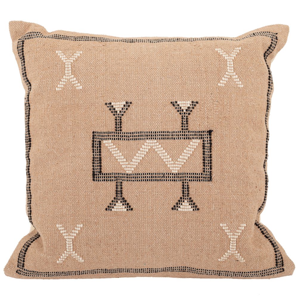 Διακοσμητικά Επιτραπέζια 24home - ΣΗΜΑΝΤΙΚΟ: Σε περίπτωση διαφοράς τιμής από το κατάστημα ισχύει παντα και μόνο η τιμή του καταστήματος Διακοσμητικό Μαξιλάρι Υφασμάτινο Καφέ Με Σχέδια 45x45εκ