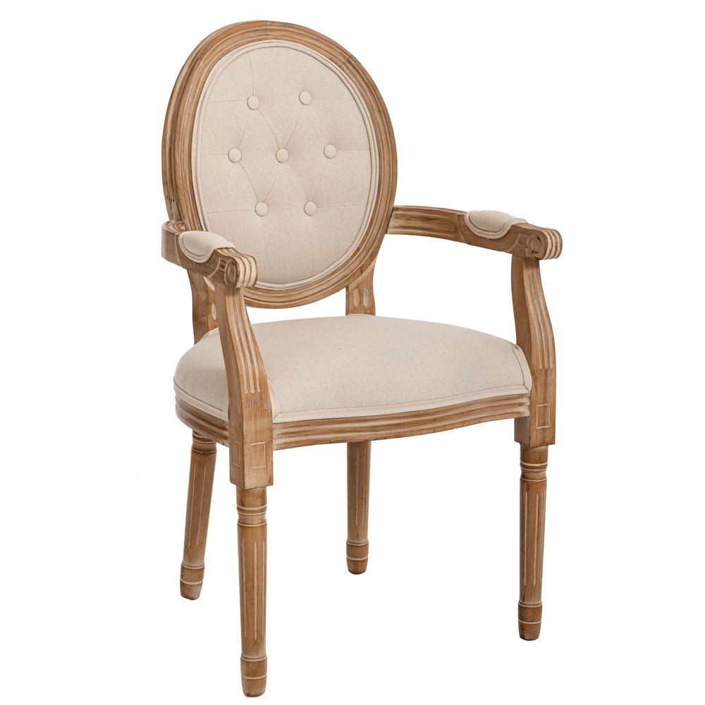 Iliadis Καρέκλα Ξύλινη-Υφασμάτινη Natural-Μπεζ 55x46x96εκ. iliadis 89091 (Υλικό: Ξύλο, Χρώμα: Μπεζ) - Iliadis - il_89091